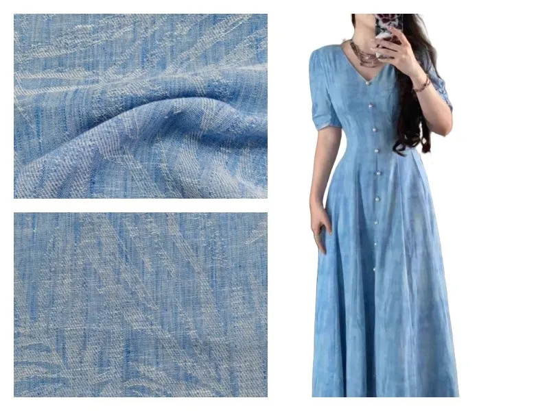 Polyester Imitation Linen Jacquard Fabric 4 Polyester Imitation Linen Jacquard Fabric 4